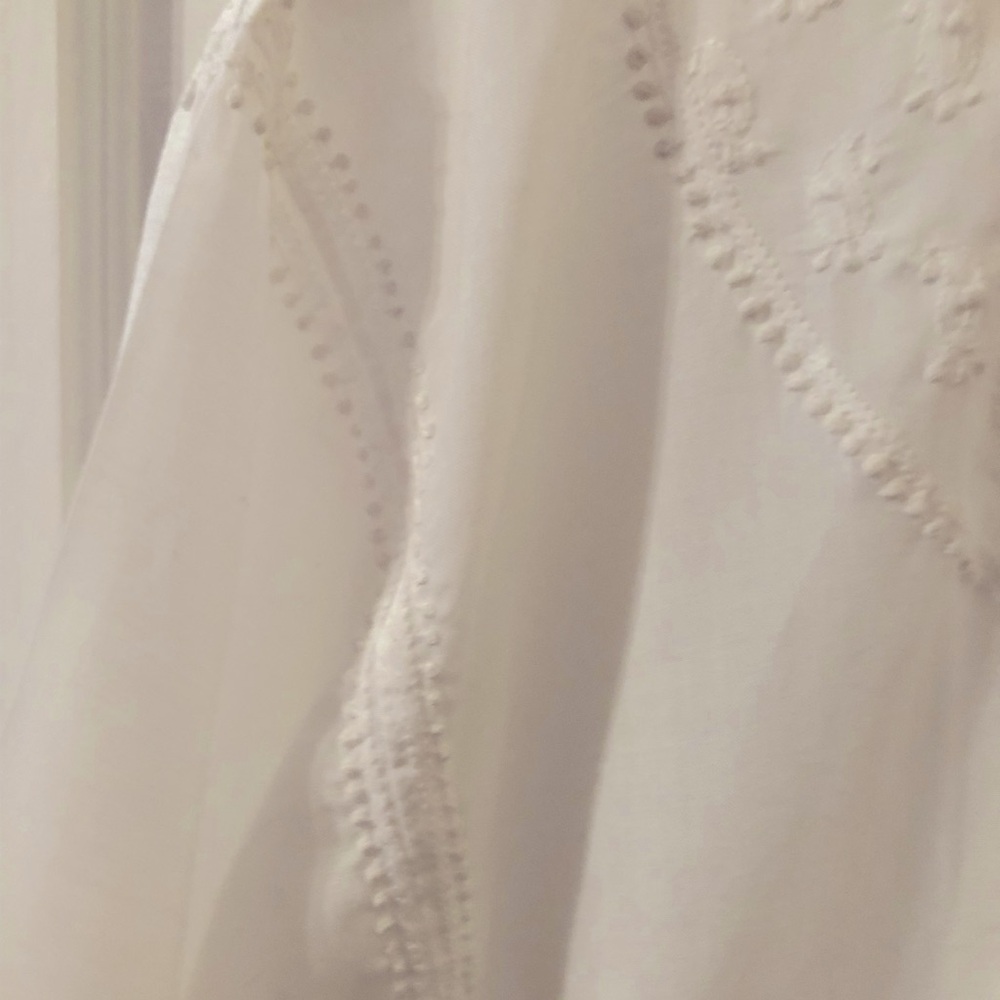 Elegant cotton voile embroidery dress/tunic